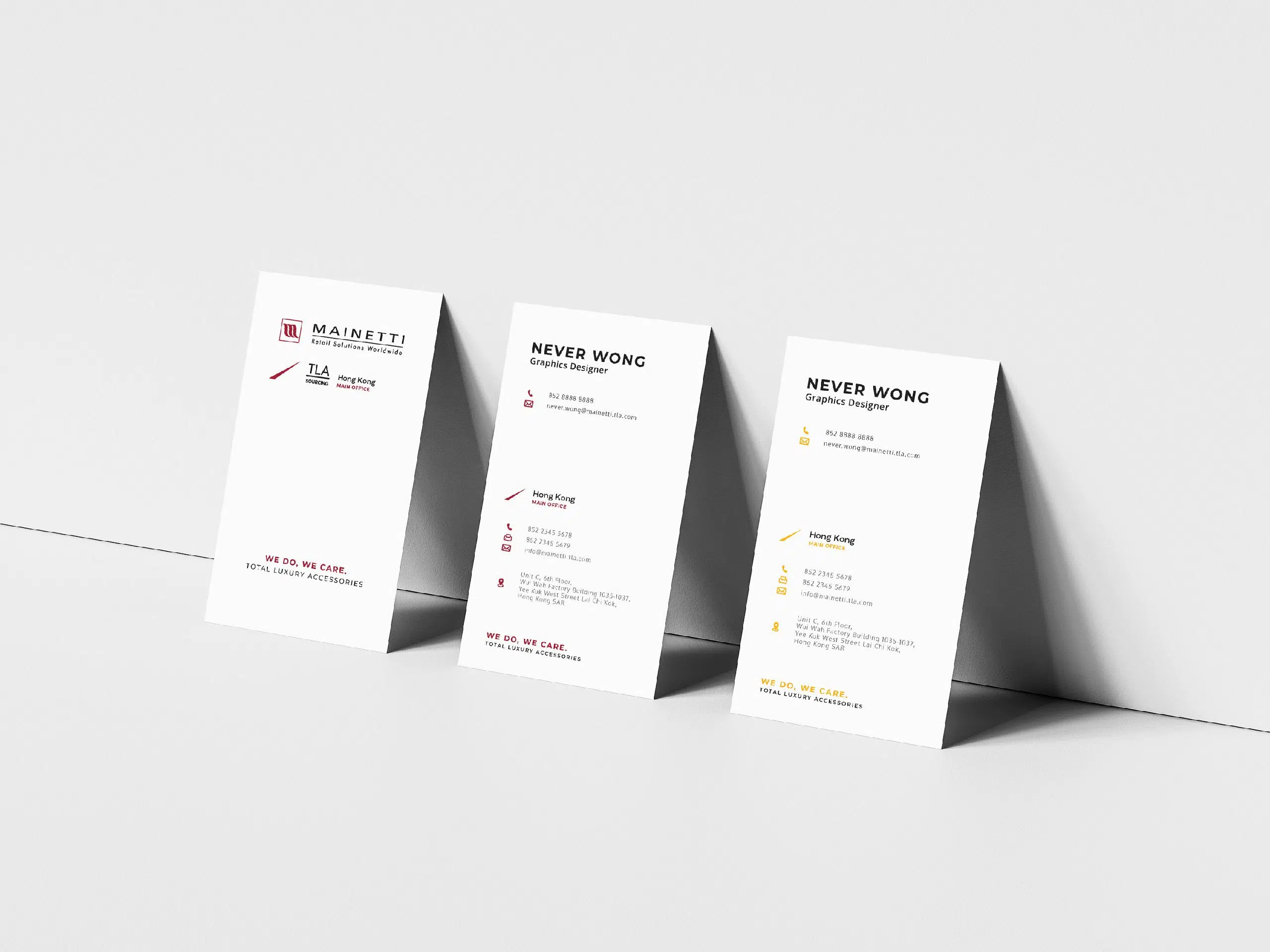 Triple Business Card Mockup by Anthony Boyd Graphics